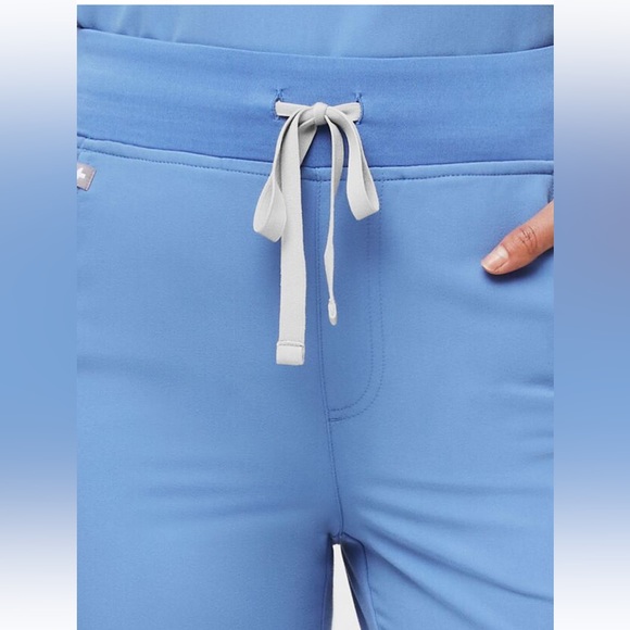 High waisted Zamora jogger scrub pants ceil blue - Picture 2 of 2